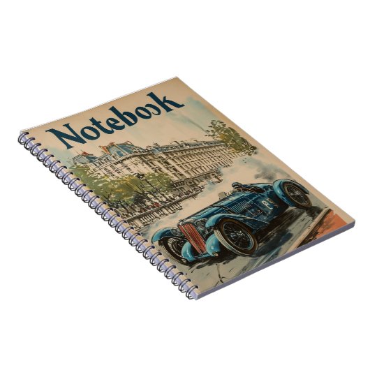 raceauto in Parijs Notitieboek (Rechterzijde)