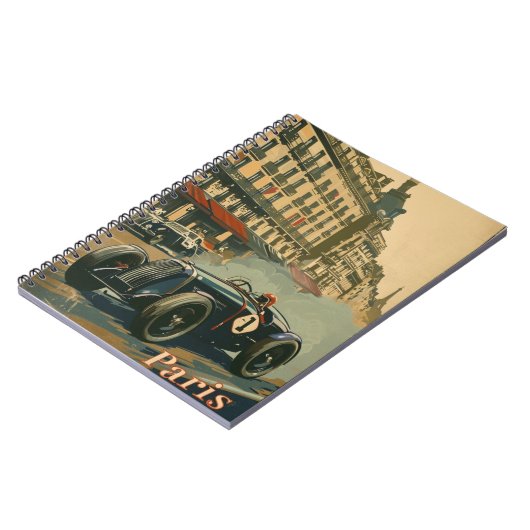  raceauto in Parijs Notitieboek (Linkerzijde)