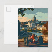 raceauto in Rome Briefkaart (Voorkant / Achterkant)