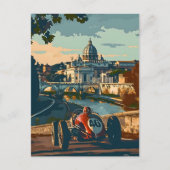 raceauto in Rome Briefkaart (Voorkant)