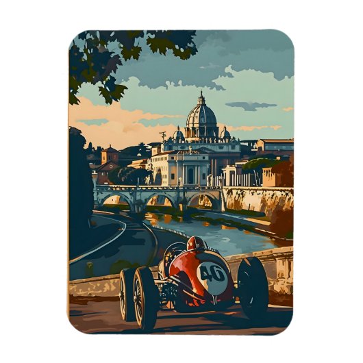  raceauto in Rome Magneet (Verticaal)