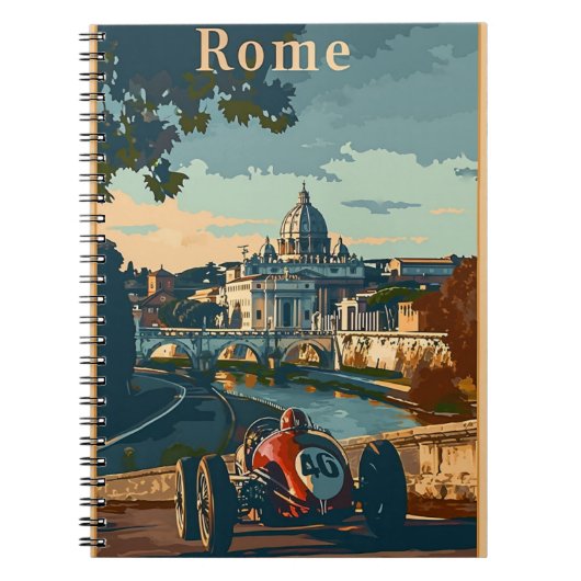  raceauto in Rome Notitieboek (Voorkant)