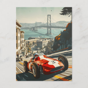 raceauto in San Francisco Briefkaart