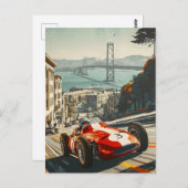 raceauto in San Francisco Briefkaart (Voorkant / Achterkant)