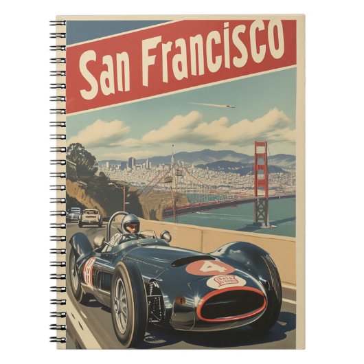 raceauto in San Francisco Notitieboek (Voorkant)