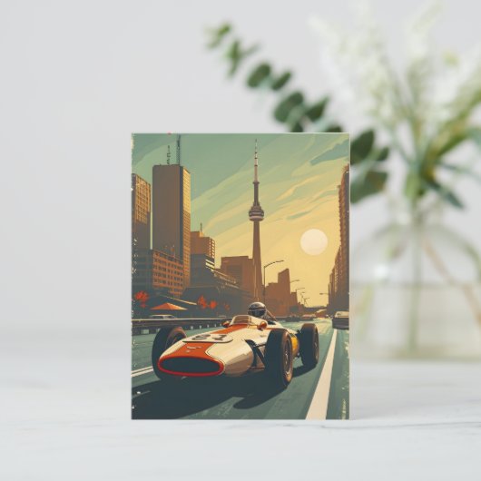  raceauto in Toronto Briefkaart (Staand voorkant)