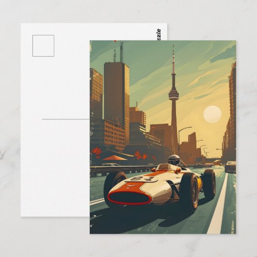  raceauto in Toronto Briefkaart (Voorkant / Achterkant)