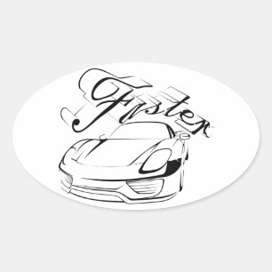 Raceauto in tribals ovale sticker