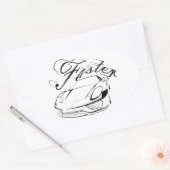 Raceauto in tribals ovale sticker (Envelop)