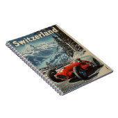 raceauto in Zwitserland Notitieboek (Rechterzijde)