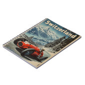 raceauto in Zwitserland Notitieboek (Linkerzijde)