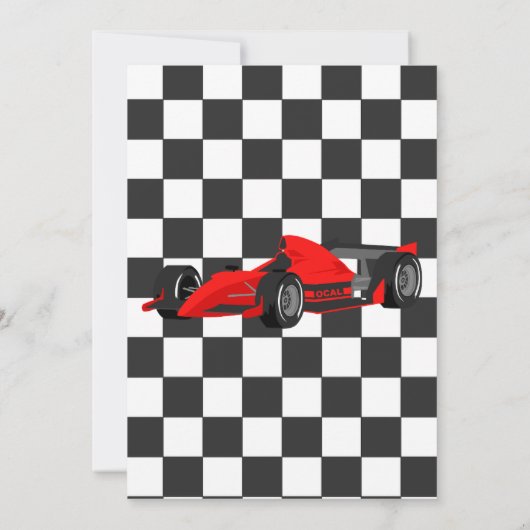 Raceauto Kaart (Achterkant)