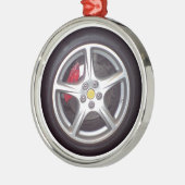raceauto metalen ornament (Links)