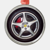 raceauto metalen ornament (Voorkant)
