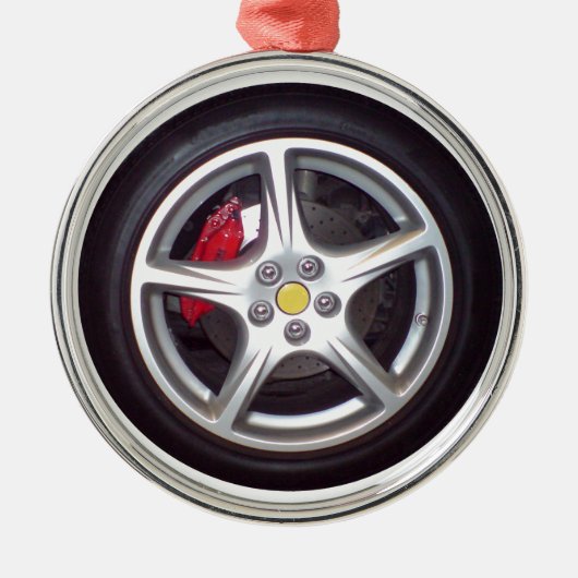 raceauto metalen ornament (Voorkant)