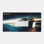 Raceauto Moderne aangepaste gepersonaliseerde naam Bureaumat (Keyboard & Muis)