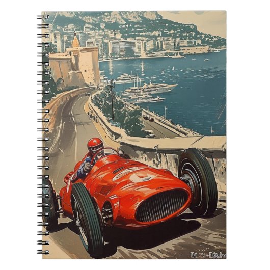 raceauto Monaco kust Notitieboek (Voorkant)