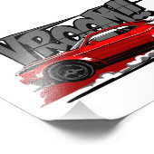 RACEAUTO OP VOLLE SNELHEID VROOM! FOTO AFDRUK (Hoek)