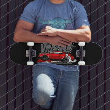 RACEAUTO OP VOLLE SNELHEID VROOM! Skateboard Deck