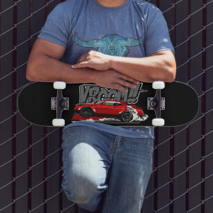 RACEAUTO OP VOLLE SNELHEID VROOM! Skateboard Deck