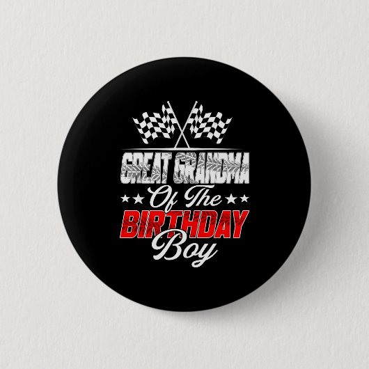 Raceauto overgrootmoeder van de jarige job Race Ronde Button 5,7 Cm (Voorkant)