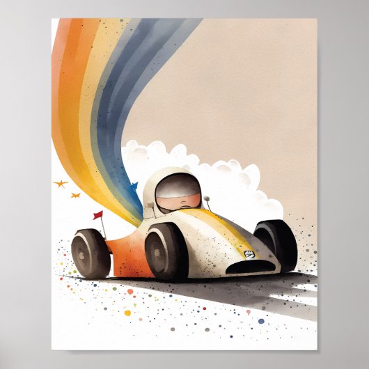 Raceauto Poster (Voorkant)