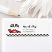 Raceauto Retouradresstickers Etiket (Insitu)
