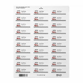 Raceauto Retouradresstickers Etiket (Full Sheet)