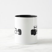 Raceauto Silhouette zwart en wit Mok (Midden)