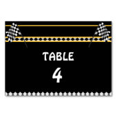 raceauto tafel zitnummers kaart (Voorkant)