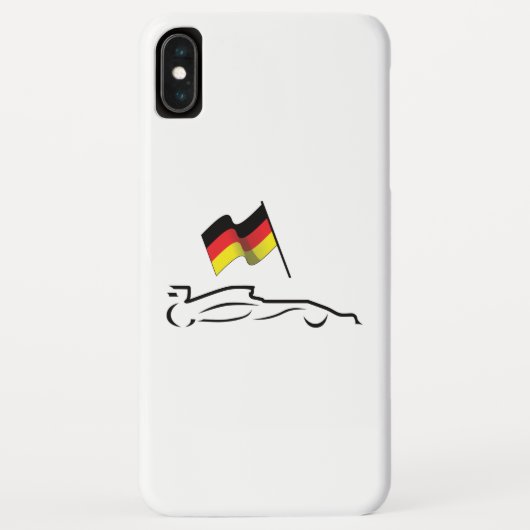 Raceauto-tekening met Duitse vlag Case-Mate iPhone Case (Achterkant)