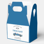 Raceauto twee snelle 2e verjaardag bedankdoosjes (Geopend)