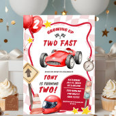 Raceauto twee snelle 2e verjaardag kaart