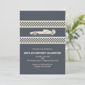 Raceauto Uitnodiging (Staand voorkant)