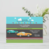 Raceauto Uitnodiging (Staand voorkant)