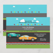 Raceauto Uitnodiging (Voorkant / Achterkant)