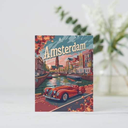  raceauto van Amsterdam Briefkaart (Staand voorkant)