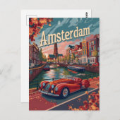  raceauto van Amsterdam Briefkaart (Voorkant / Achterkant)