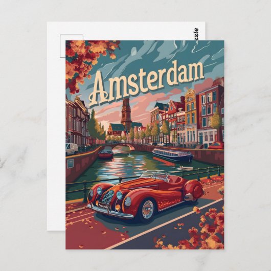  raceauto van Amsterdam Briefkaart (Voorkant / Achterkant)