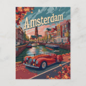  raceauto van Amsterdam Briefkaart (Voorkant)