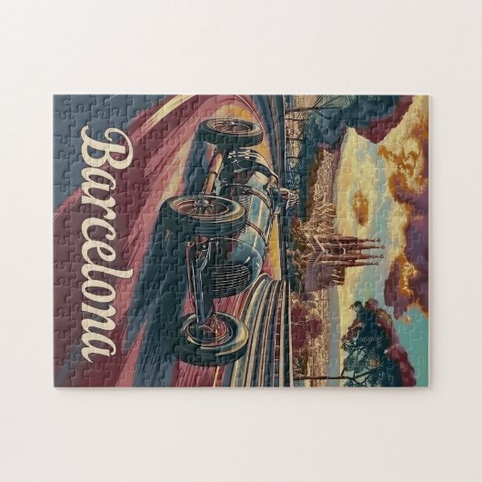  raceauto van Barcelona Legpuzzel (Horizontaal)