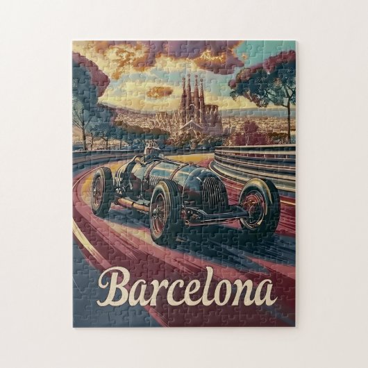  raceauto van Barcelona Legpuzzel (Verticaal)