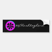 Raceauto Velg Neon Roze Zwart Auto Bumpersticker (Voorkant)