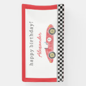  raceauto Verjaardag Spandoek (Verticaal)