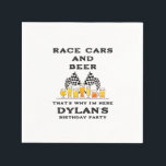 Raceauto's & Bier Geruite Vlag Raceday Verjaardag Servet<br><div class="desc">Kies dit grappige Snelheids Raceauto's Raceday Verjaardagsuitnodiging ontwerp en vier je verjaardag op het raceparcours,  rijdend of kijkend naar de racende auto's. Vier en geniet van je bierproeverij terwijl je naar de snelle auto's kijkt die racen! Of organiseer een raceauto toernooi verjaardag.</div>