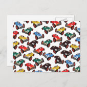 raceauto's briefkaart (Voorkant / Achterkant)