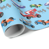 Raceauto's Cadeaupapier (Rol Hoek)