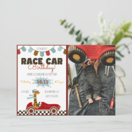 raceauto's met snelle uitnodiging op de dag van de