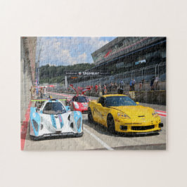 raceauto's met verbluffende kleuren legpuzzel