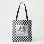 Raceauto's Ruitervlag Tote Bag (Voorkant)